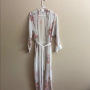 Flora Nikrooz robe - long, floral, size S